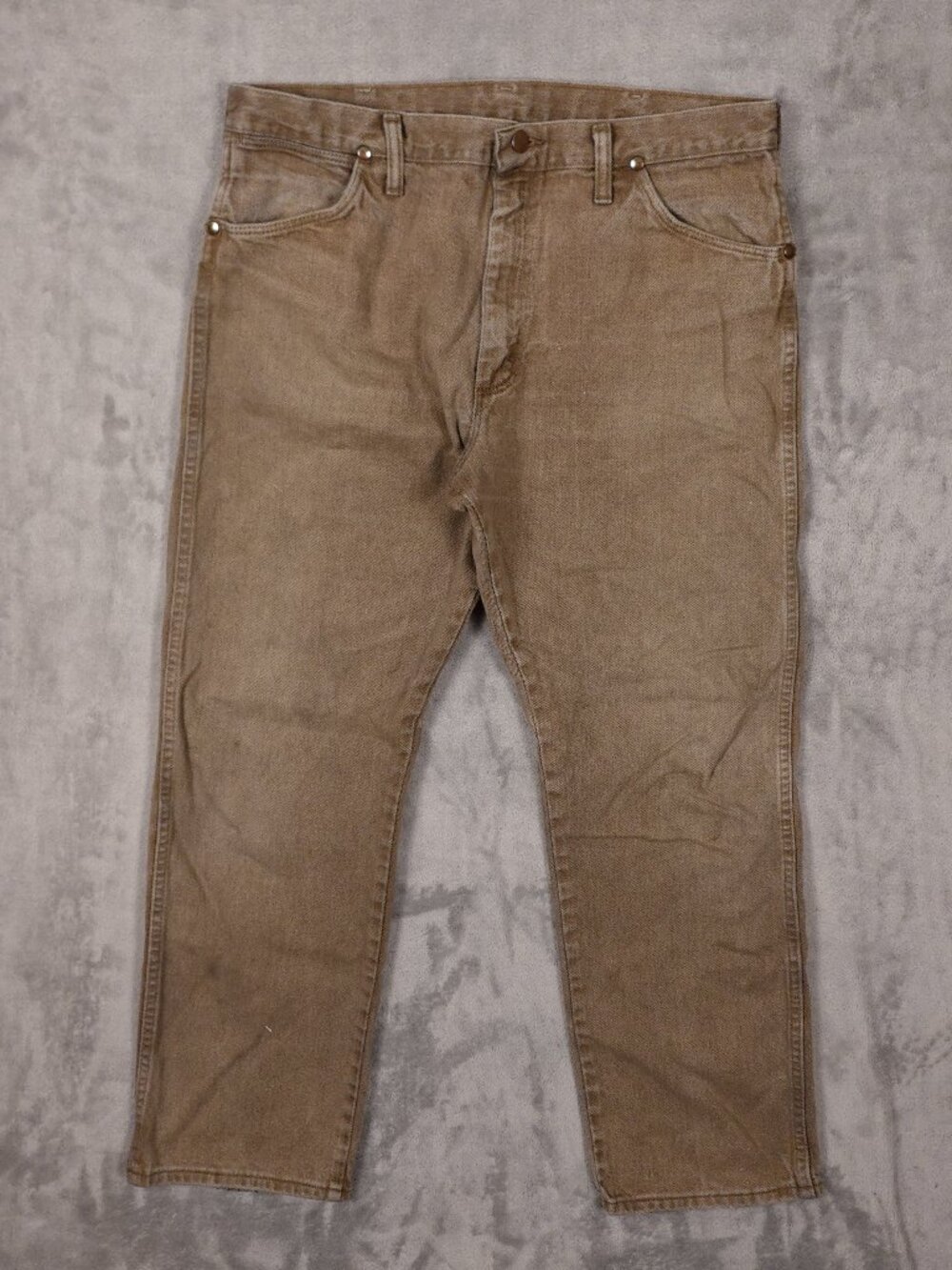 Wrangler Cowboy Cut Jeans Men's 36x30 Brown Western Workwear Denim